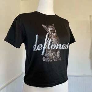 Deftones Black White Tabby Cat Awakening Cat Adrenaline Album Cover Baby Tee